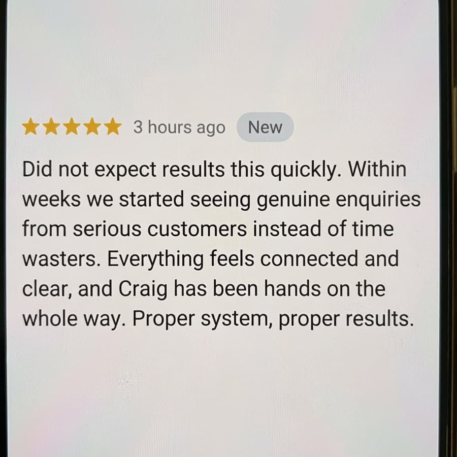 Client review screenshot