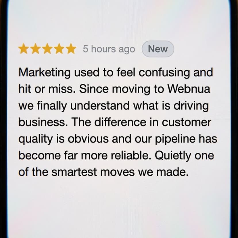 Client Google review screenshot