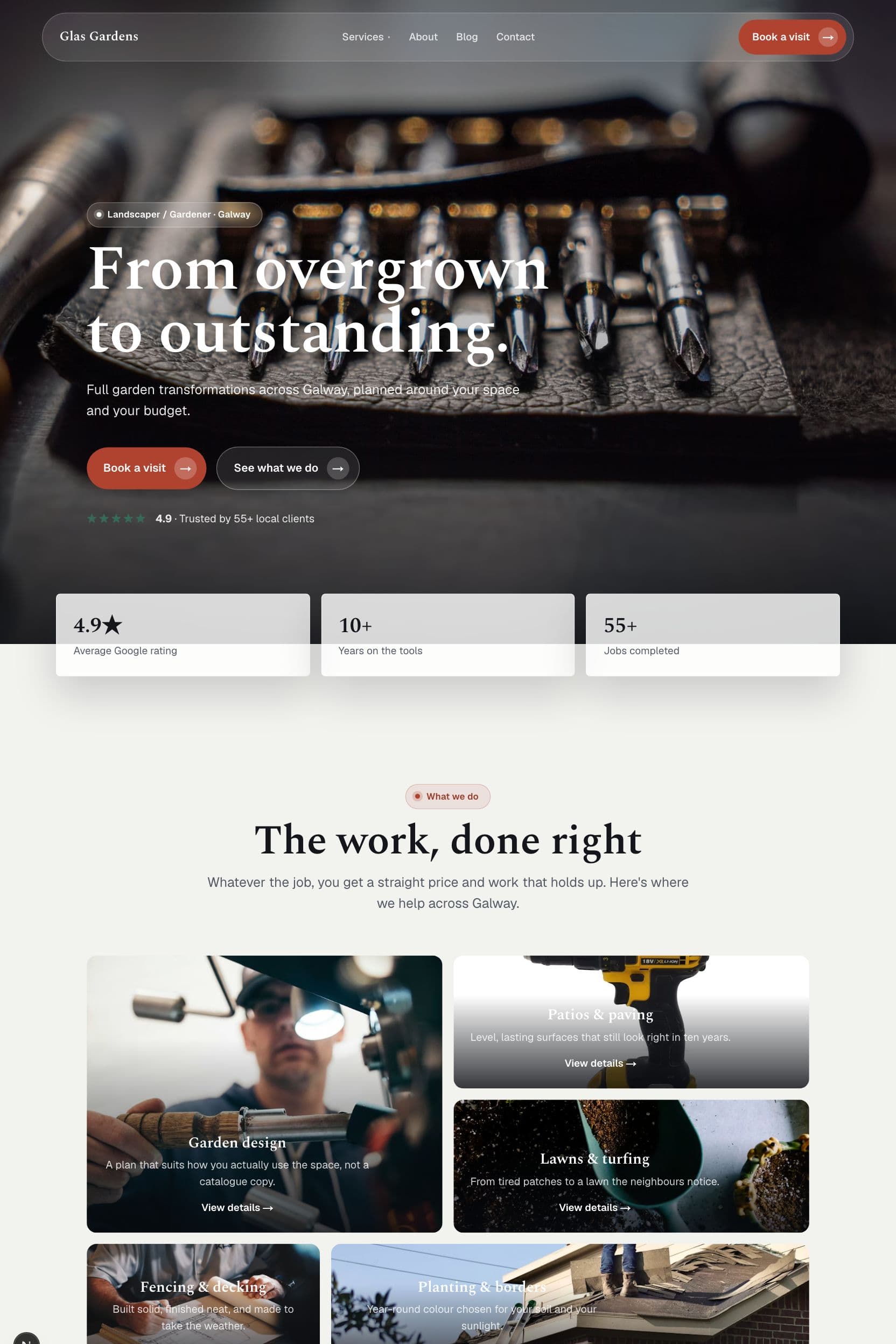 Generated landscaper website for Naas