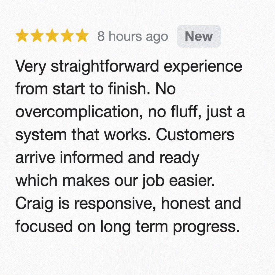 Client review screenshot